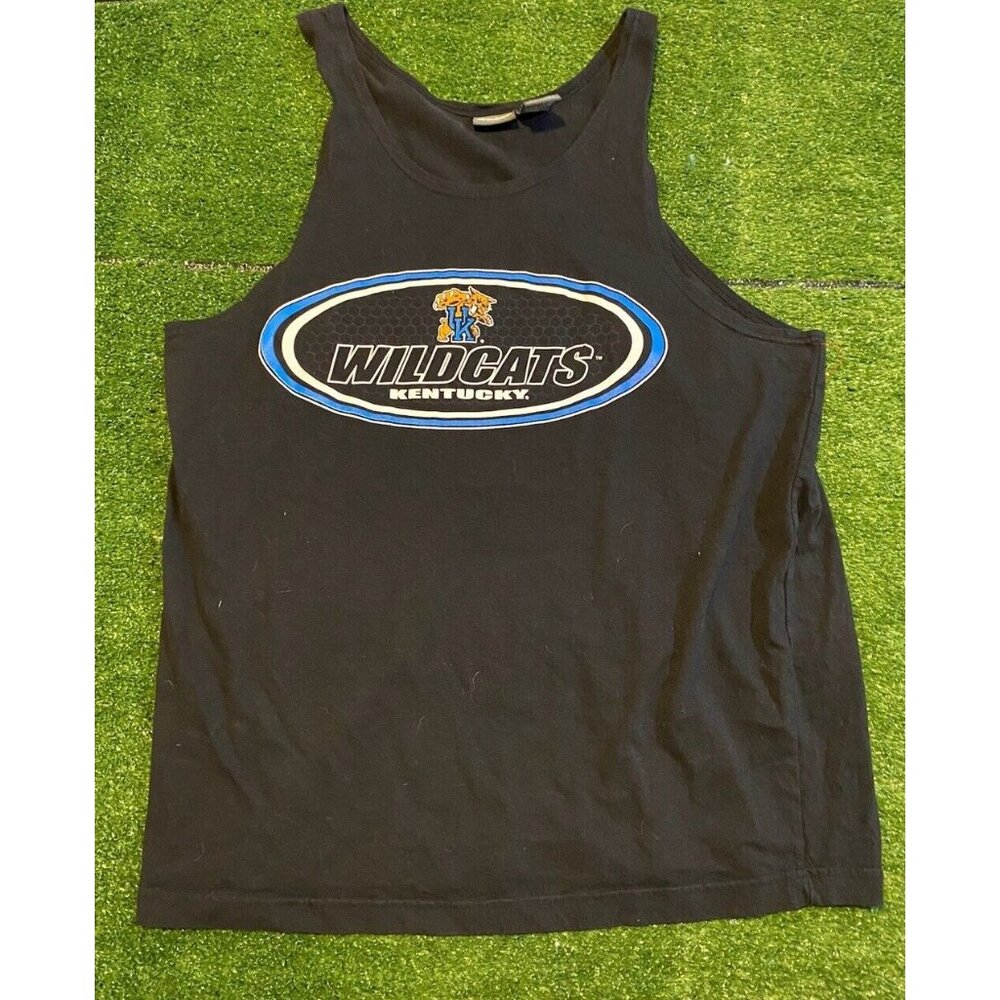 Vintage Kentucky Wildcats shirt mens large black blue sleeve less tank 13